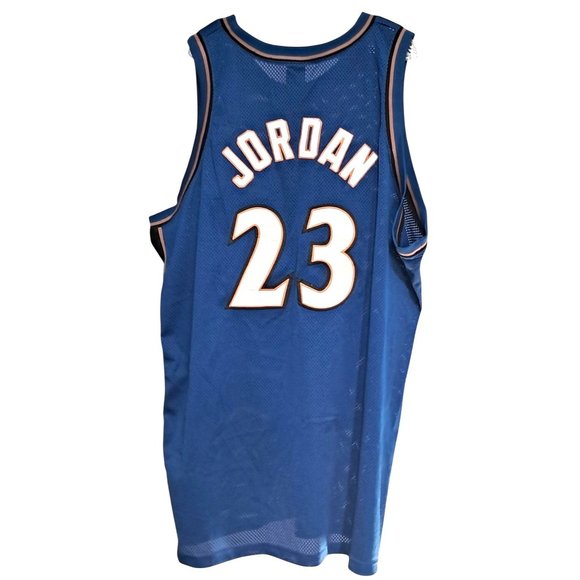 Vintage Jersey Michael Jordan #23 Nike Team NBA Basketball Wizards Blue Mens Siz - Picture 7 of 11